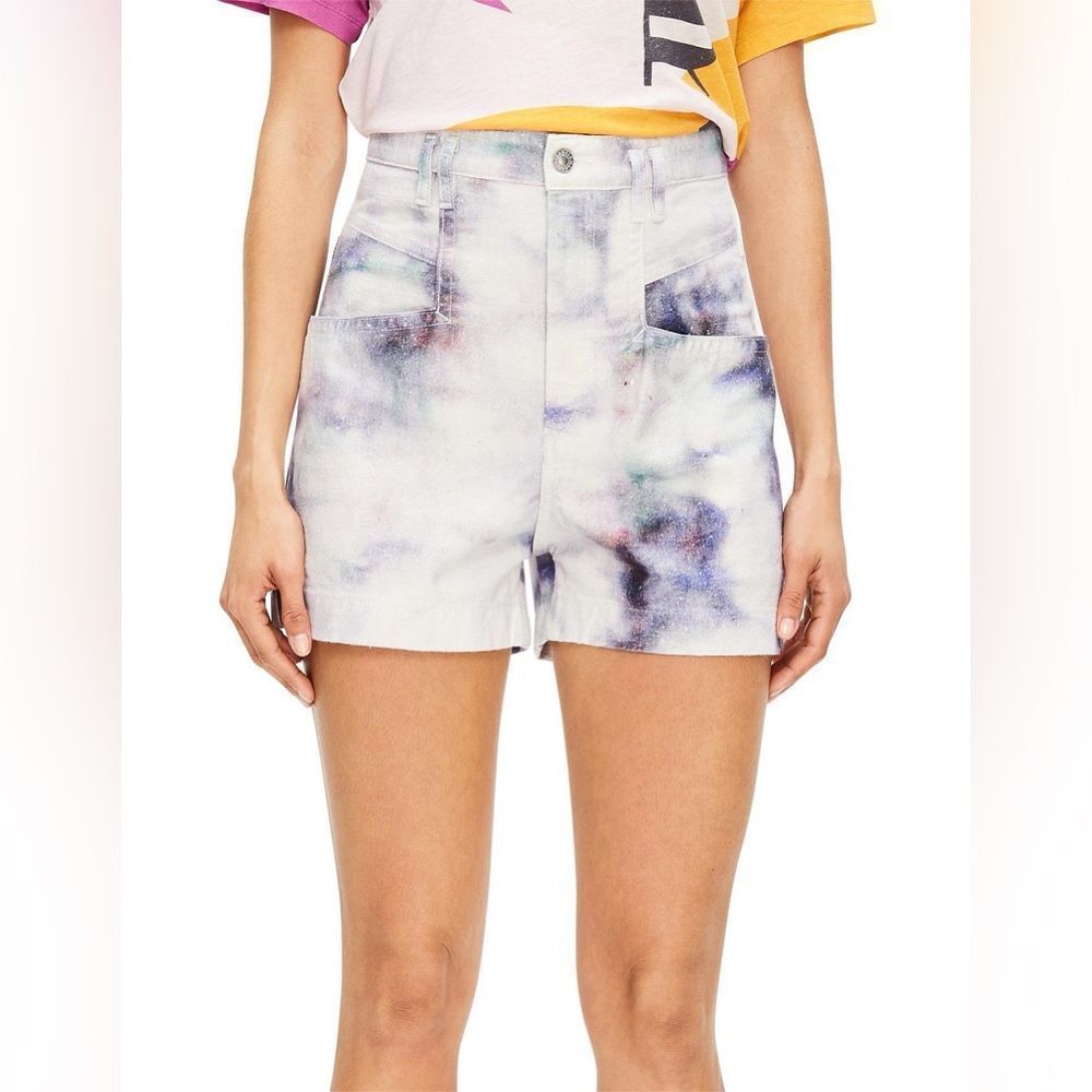 Isabel Marant  Denim Jean Shorts Women’s 34‎ Space Dyed Galaxy High Rise